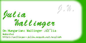 julia wallinger business card